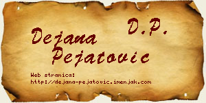 Dejana Pejatović vizit kartica